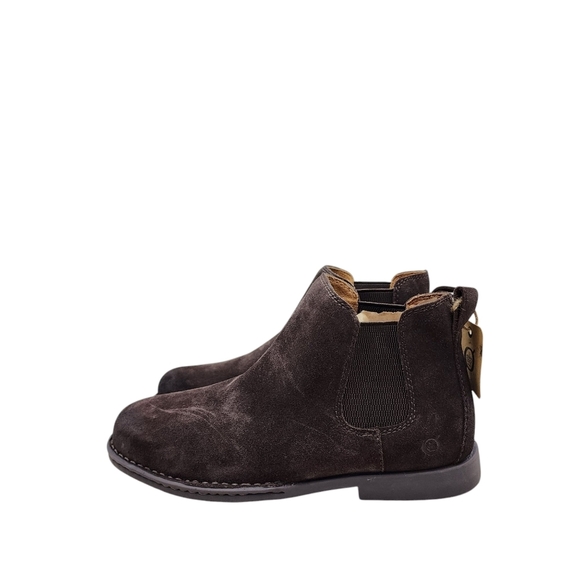 Born Men\'s Shane Suede Chelsea Boots Dark Brown - 8.5